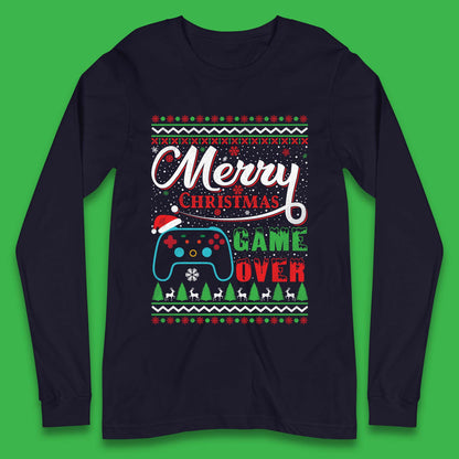 Merry Christmas Game Over Long Sleeve T-Shirt