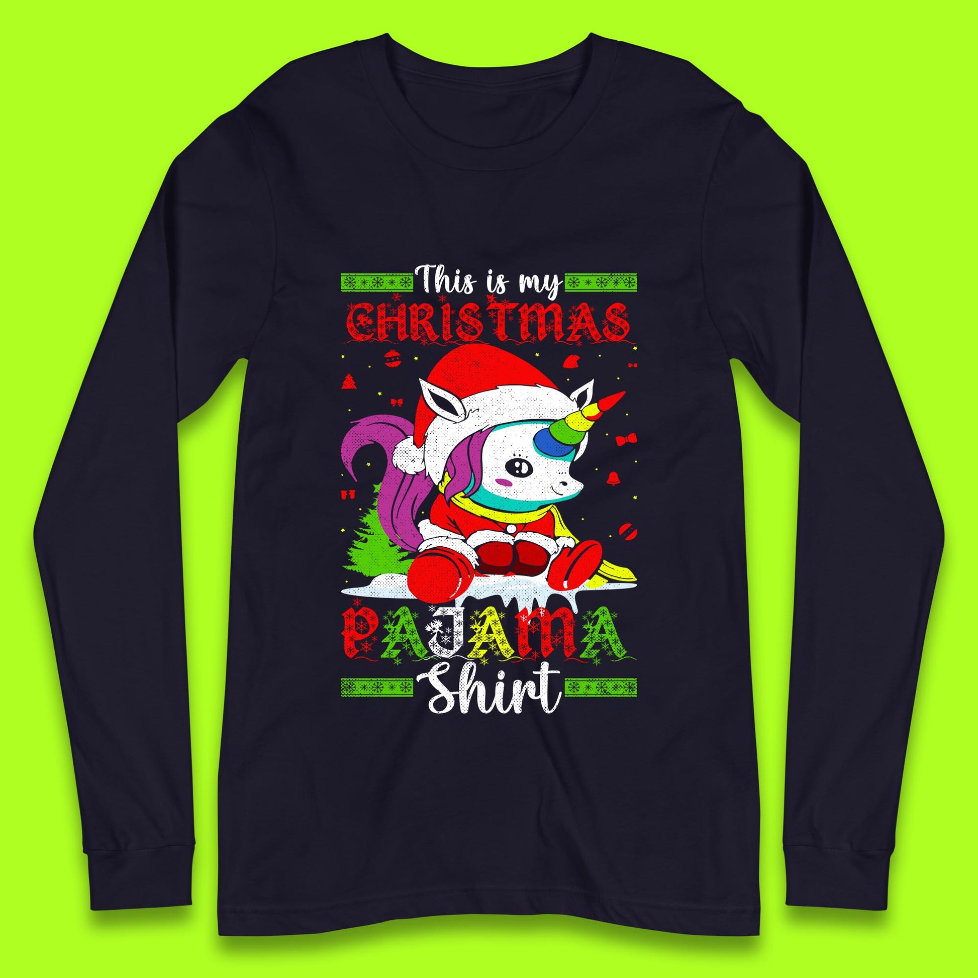 christmas unicorn santa costume top