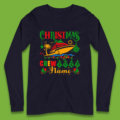 Personalised Cruise Crew Christmas Long Sleeve T-Shirt