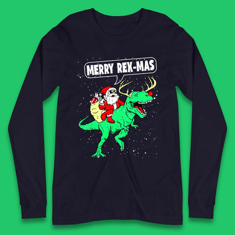 Merry Rex-Mas Christmas Long Sleeve T-Shirt