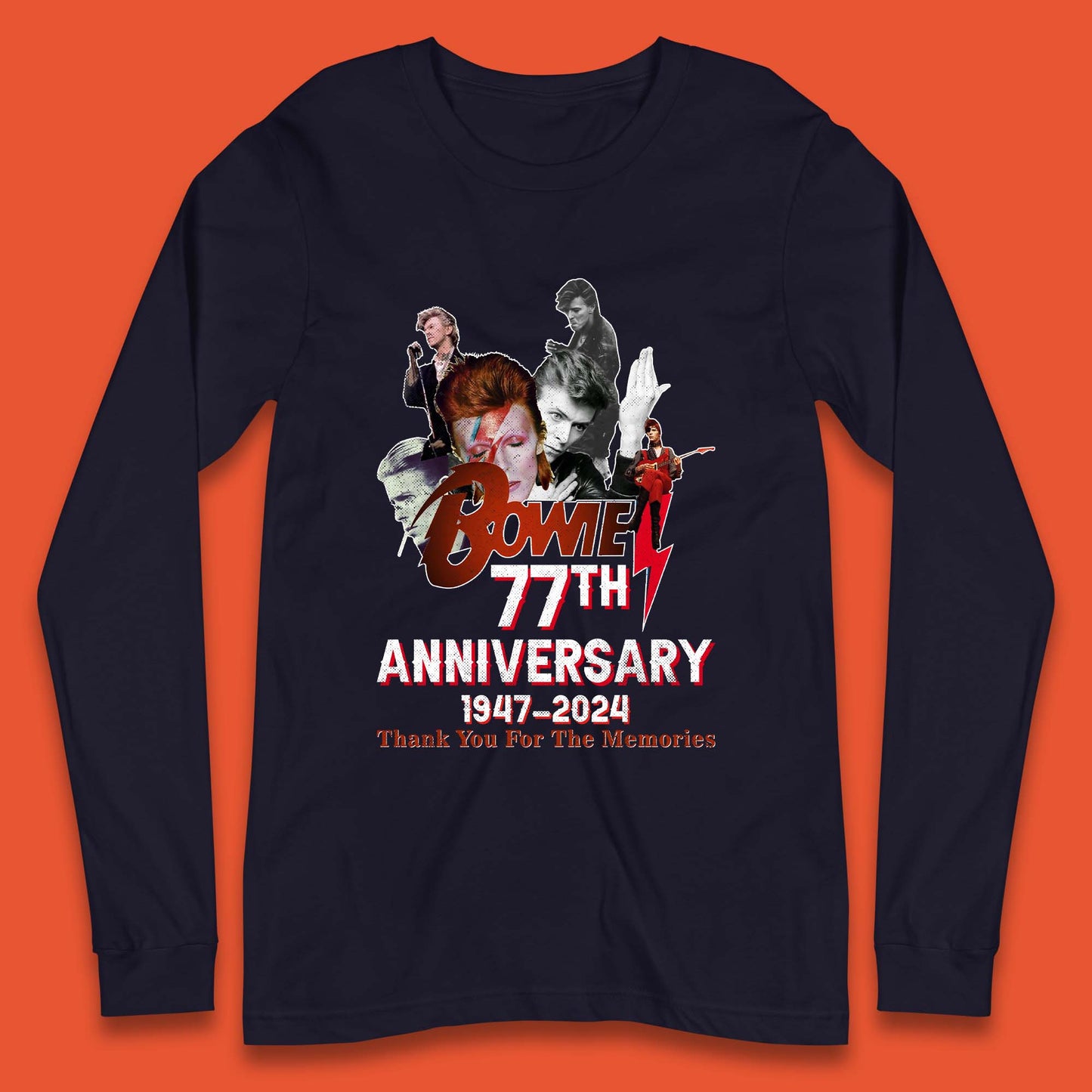Bowie 77th Anniversary Long Sleeve T-Shirt