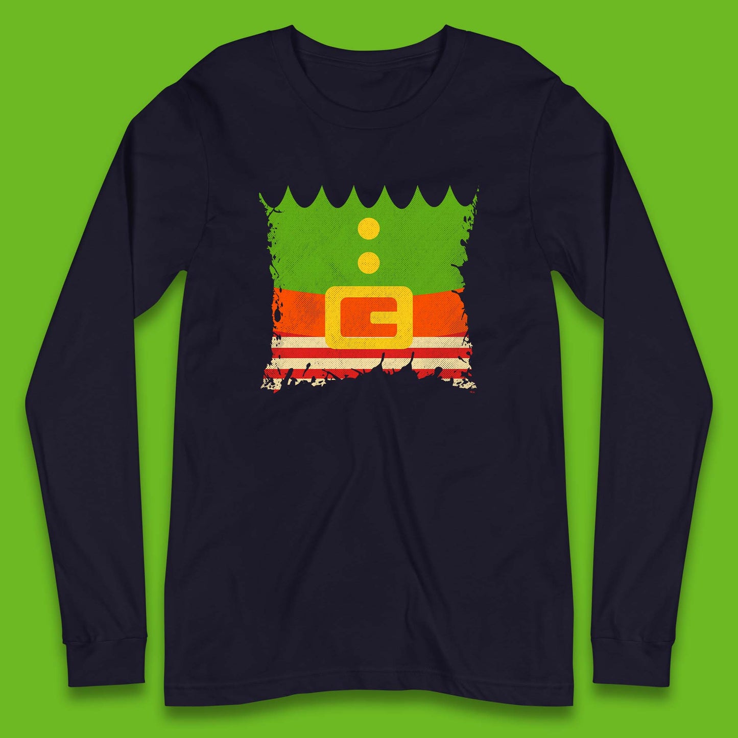 christmas santa claus dress long sleeve t shirt
