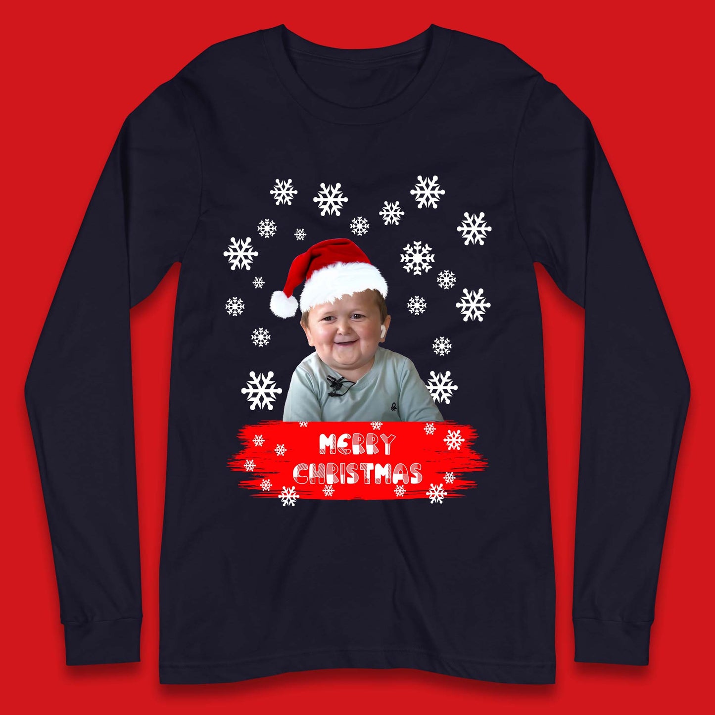 Merry Christmas Hasbulla Snowflakes Long Sleeve T-Shirt