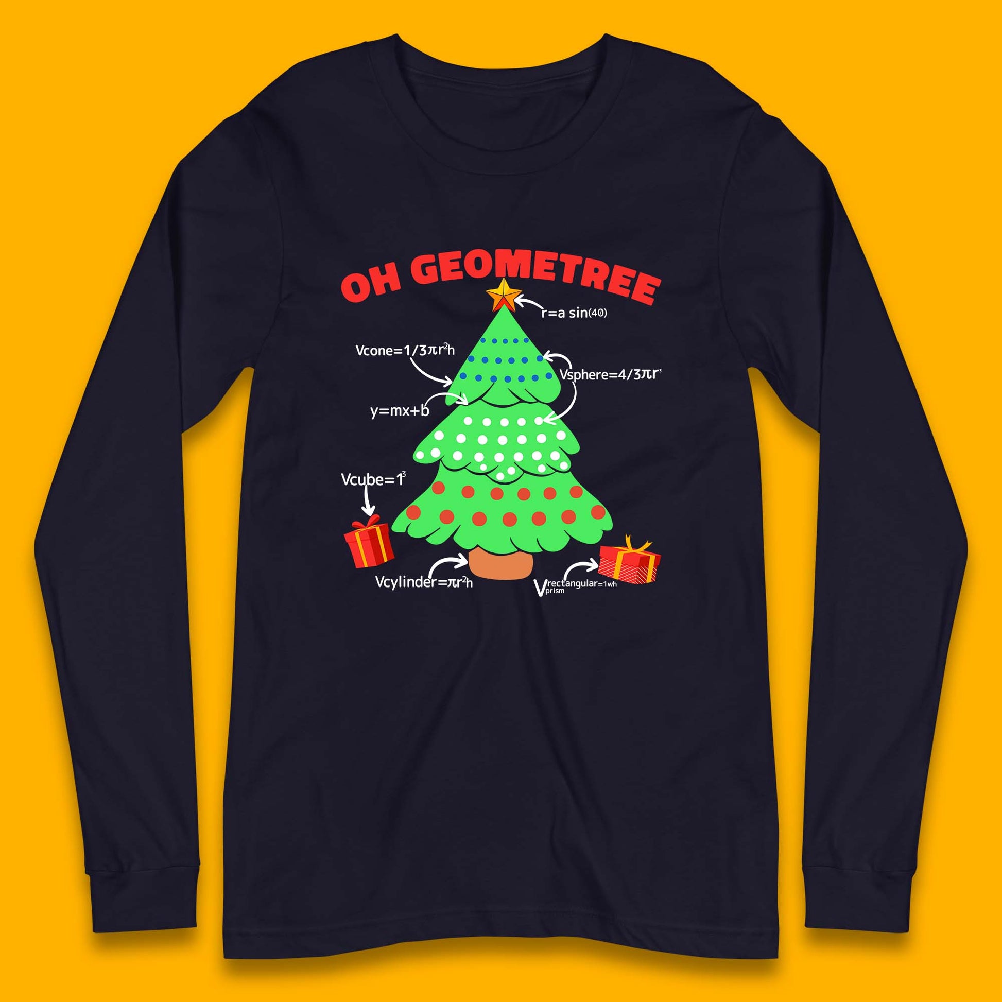 oh geometree christmas tree math geometry t shirt