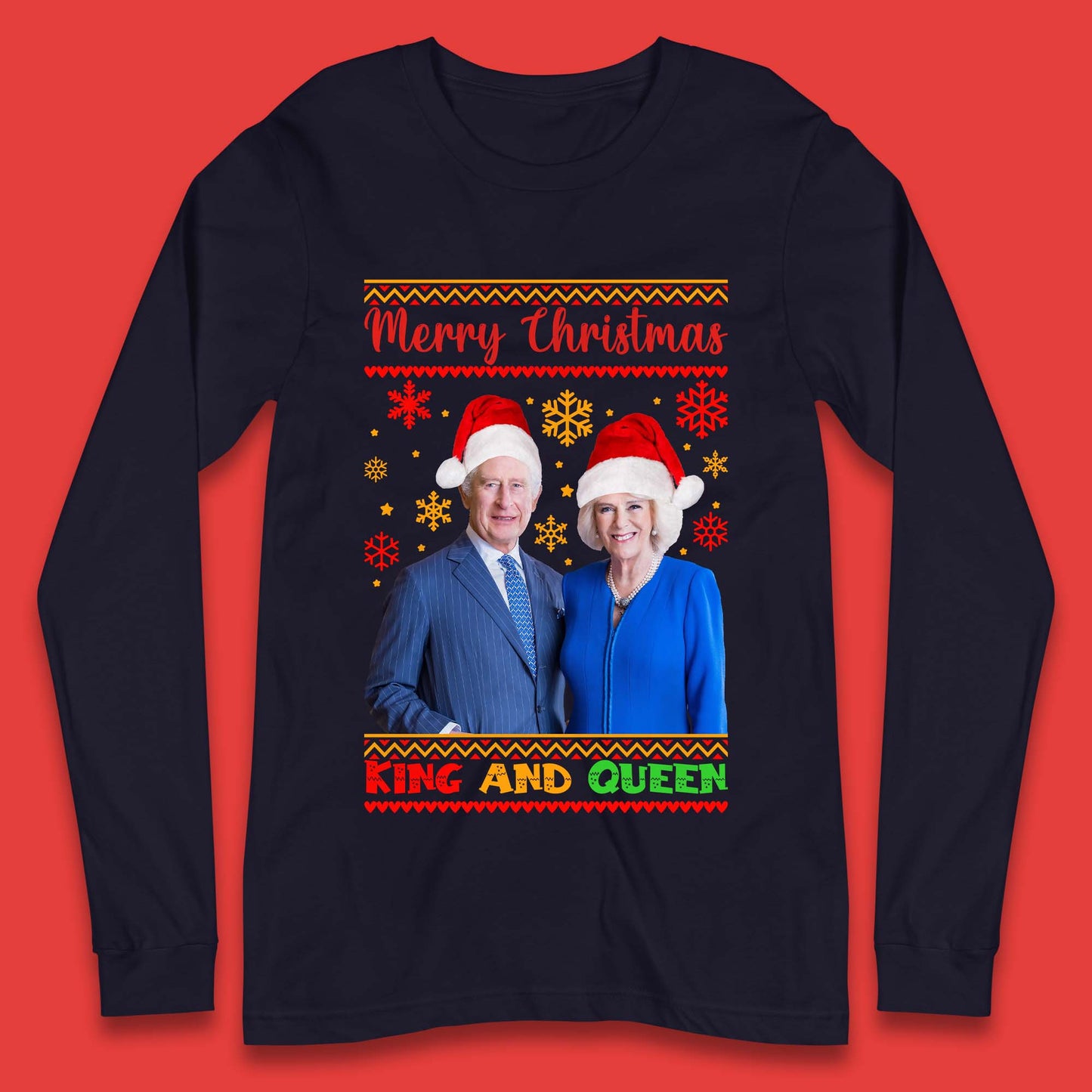 King And Queen Christmas Long Sleeve T-Shirt