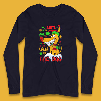 christmas dog long sleeve t shirt