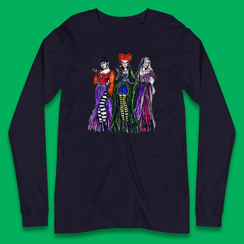 Halloween The Sanderson Sisters From Hocus Pocus Vintage Halloween Witches Long Sleeve T Shirt