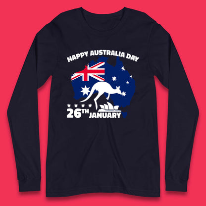 Happy Australia Day 26th January Long Sleeve T-Shirt