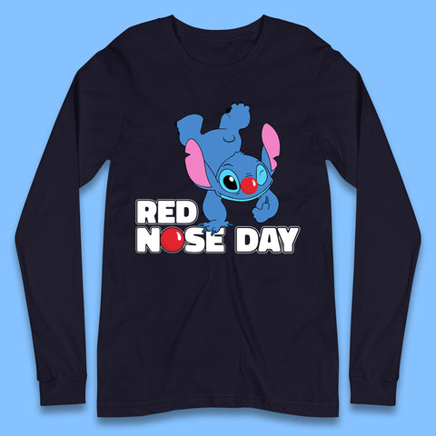 Stitch Red Nose Day Long Sleeve T-Shirt