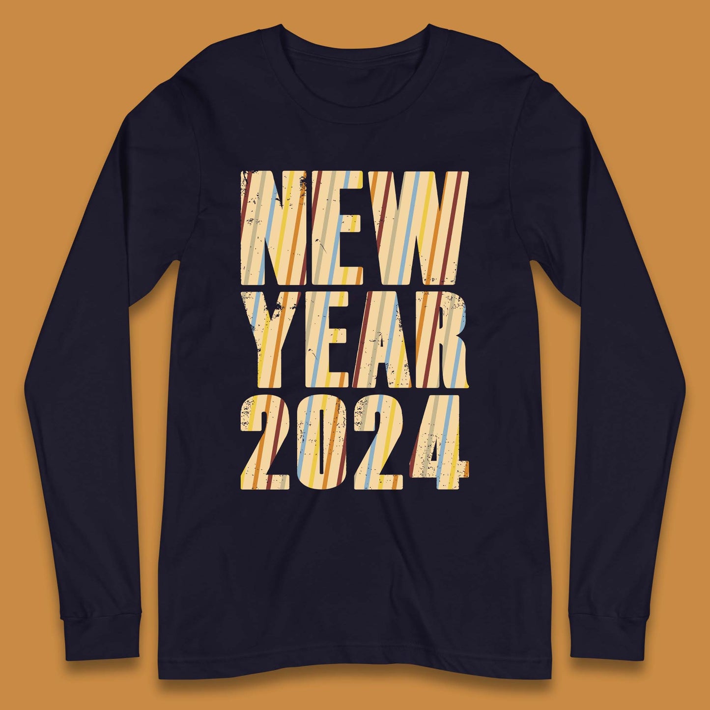Retro Style New Year 2024 Long Sleeve T-Shirt