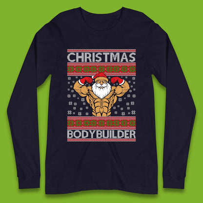 Ugly Christmas Bodybuilder Long Sleeve T-Shirt