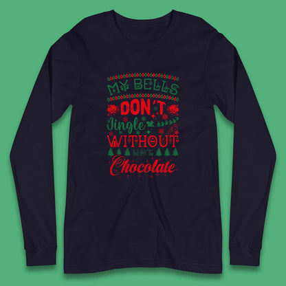 funny christmas chocolate long sleeve t shirt