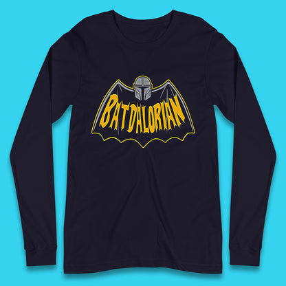 Batdalorian Star Wars The Mandalorian Or Mando X Batman Parody Fictional Characters Long Sleeve T Shirt