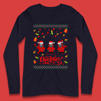 Squid Game Guards Christmas Long Sleeve T-Shirt