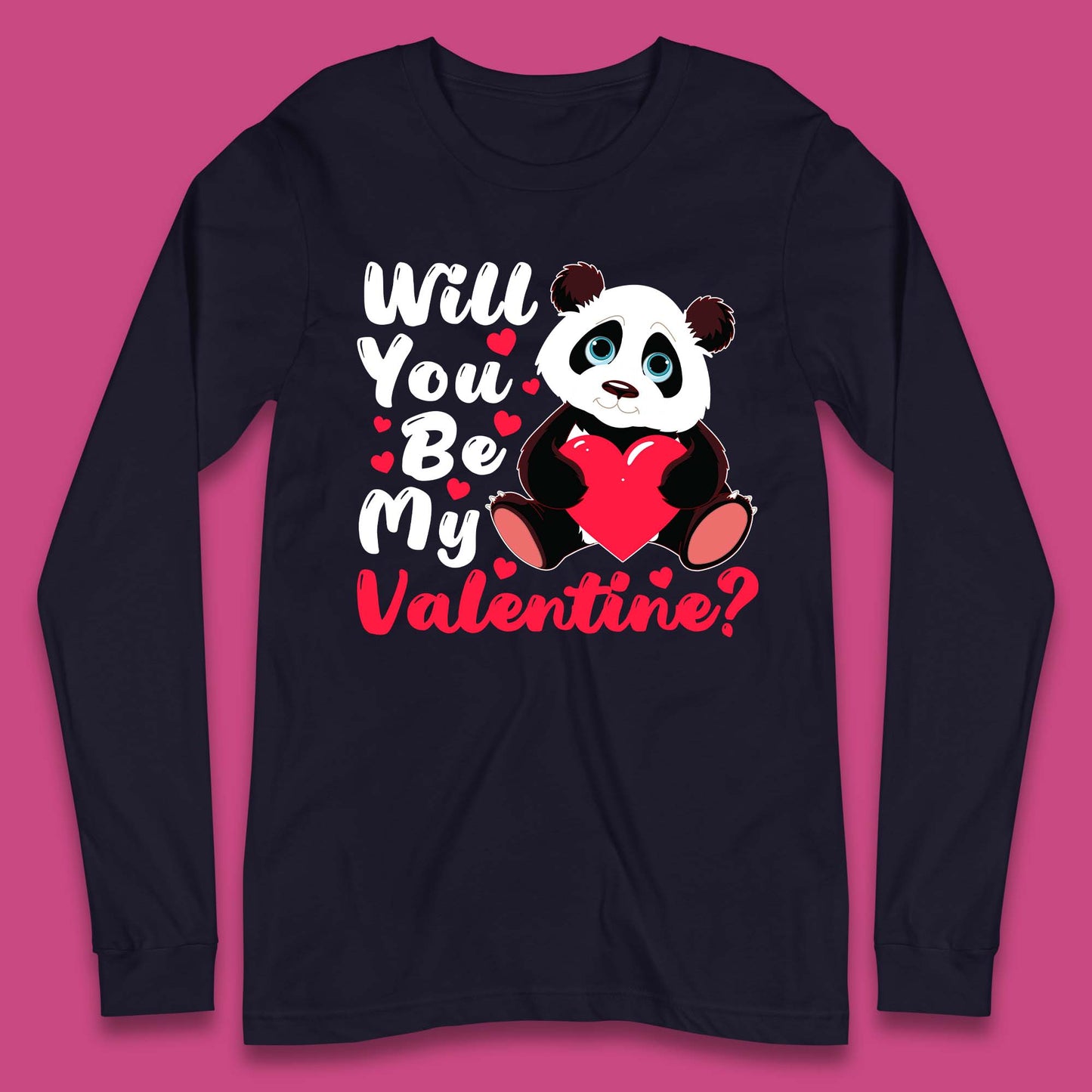 Panda Valentine Long Sleeve T-Shirt