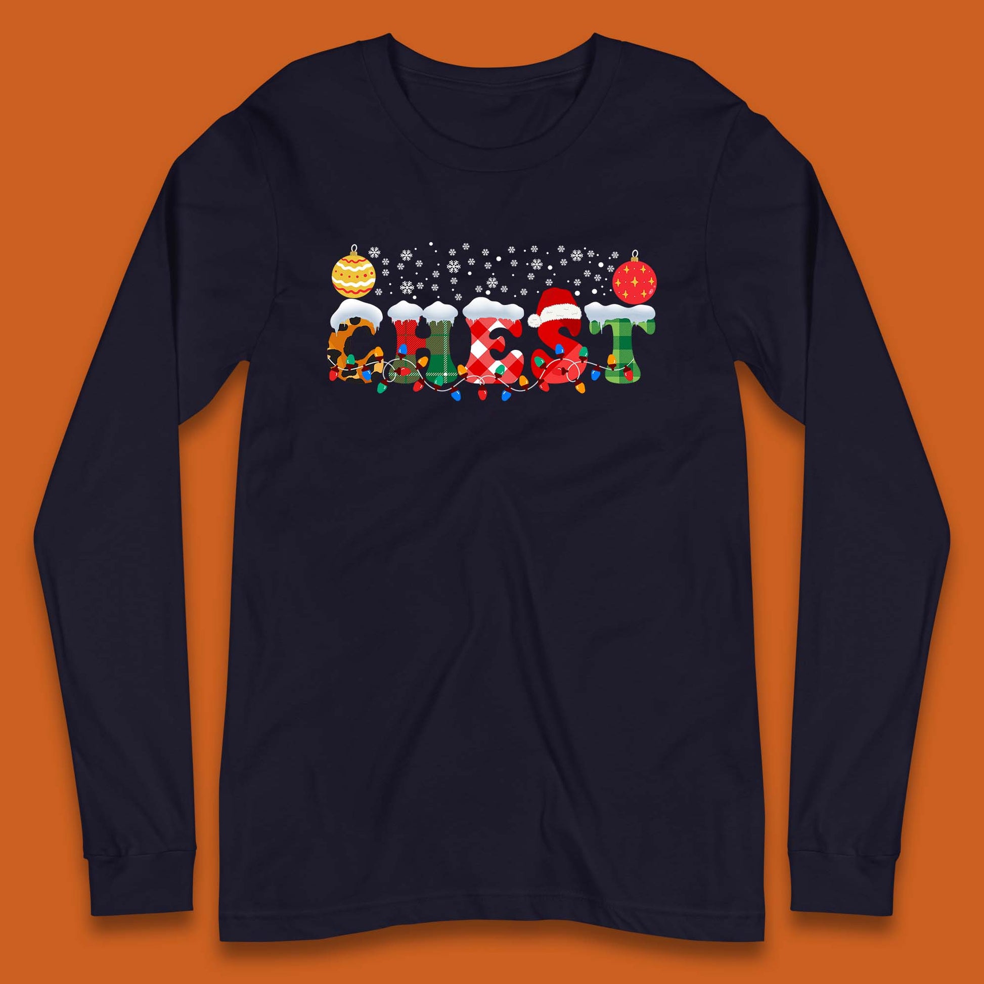 chest and nuts christmas snow winter t shirt
