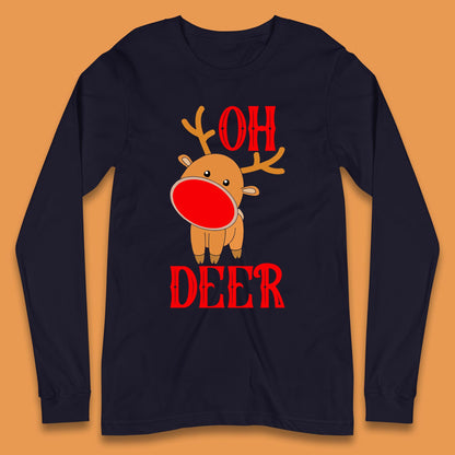 reindeer oh deer christmas rudolph t shirt