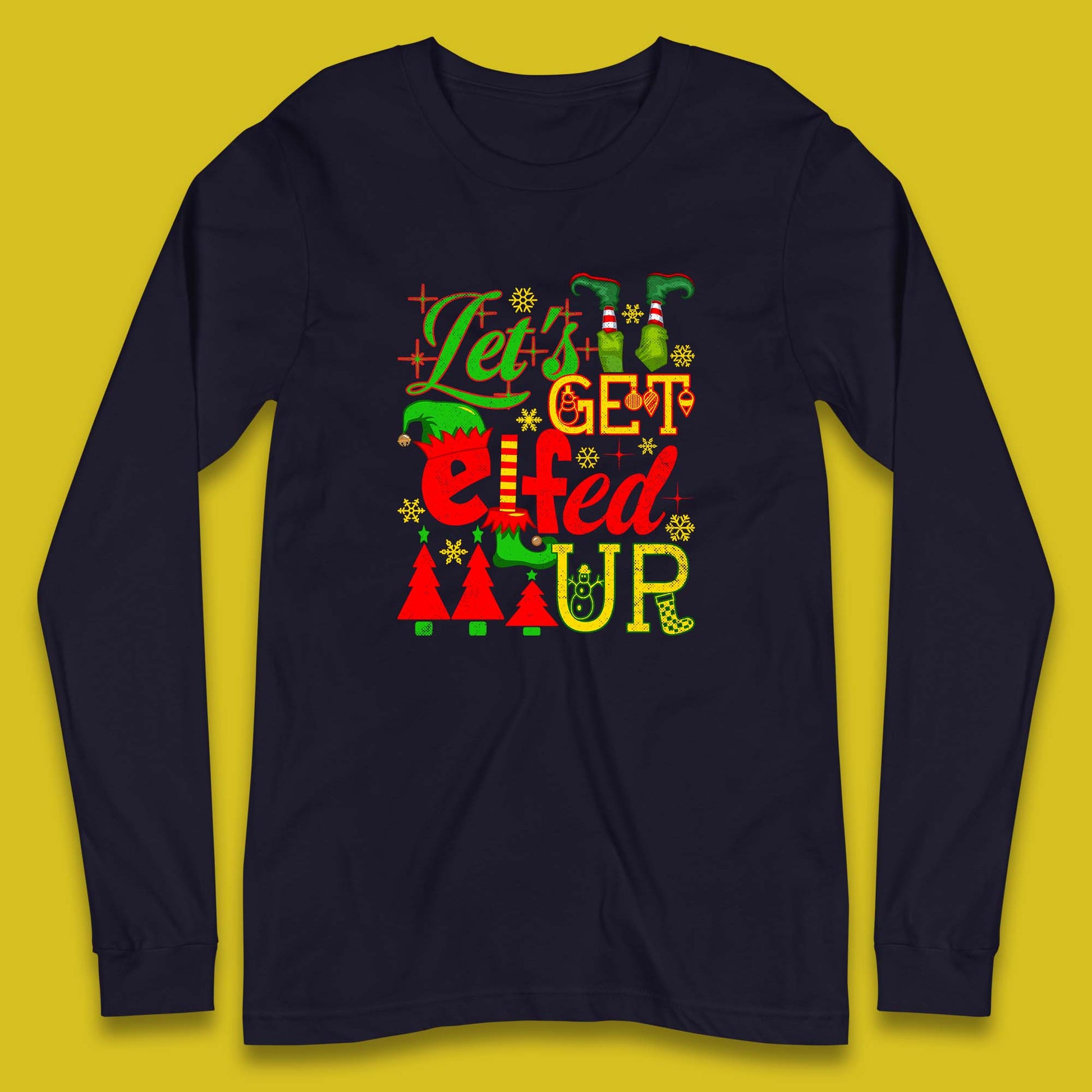 christmas elf long sleeve t shirt