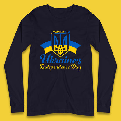 Ukraine's 24 August Ukraine Independence Day Proud Ukrainian Long Sleeve T Shirt