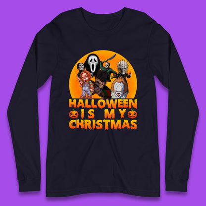 iconic horror movie characters long sleeve t shirt