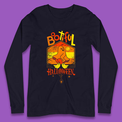 Bootiful Halloween Funny Ghost Big Butt Thick Halloween Ghost Booty Funny Humor Offensive Long Sleeve T Shirt