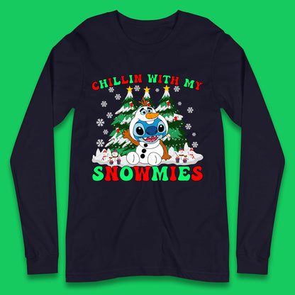 Snowman Stitch Christmas Long Sleeve T-Shirt