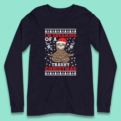 christmas sloth long sleeve t shirt