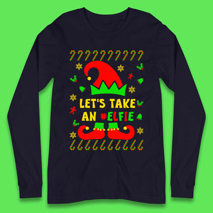 Let's Take An Elfie Christmas Long Sleeve T-Shirt