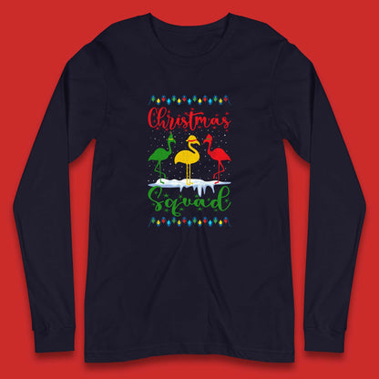 flamingos christmas long sleeve t shirt