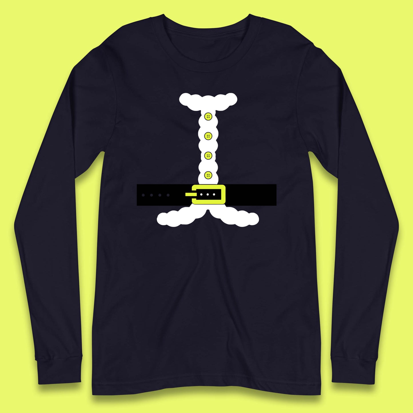 christmas santa claus costume long sleeves t shirt