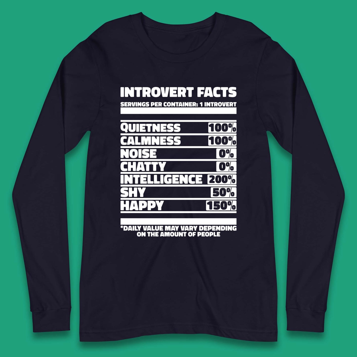 Introvert Facts Long Sleeve T-Shirt