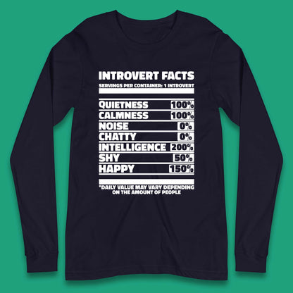 Introvert Facts Long Sleeve T-Shirt