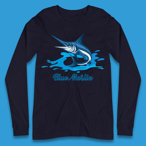 Blue Marlin Fishing Long Sleeve T-Shirt