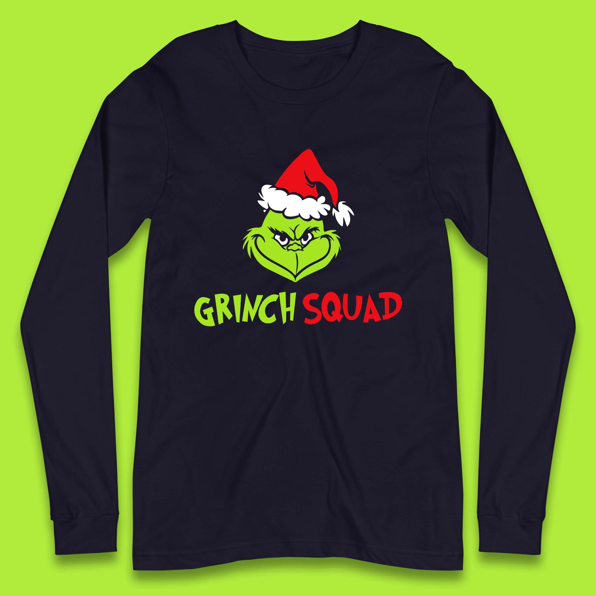 grinch squad christmas long sleeve t shirt