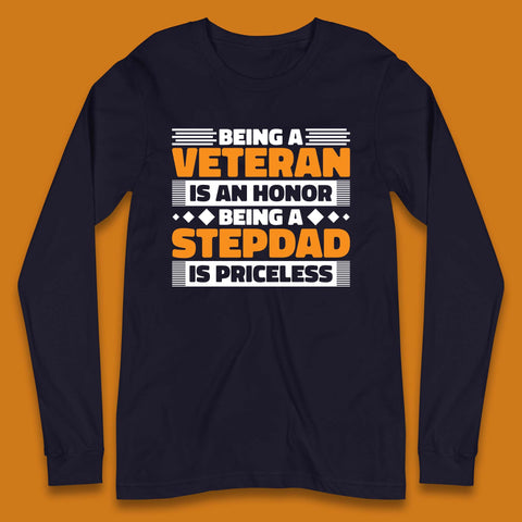 Veteran Stepdad Long Sleeve T-Shirt