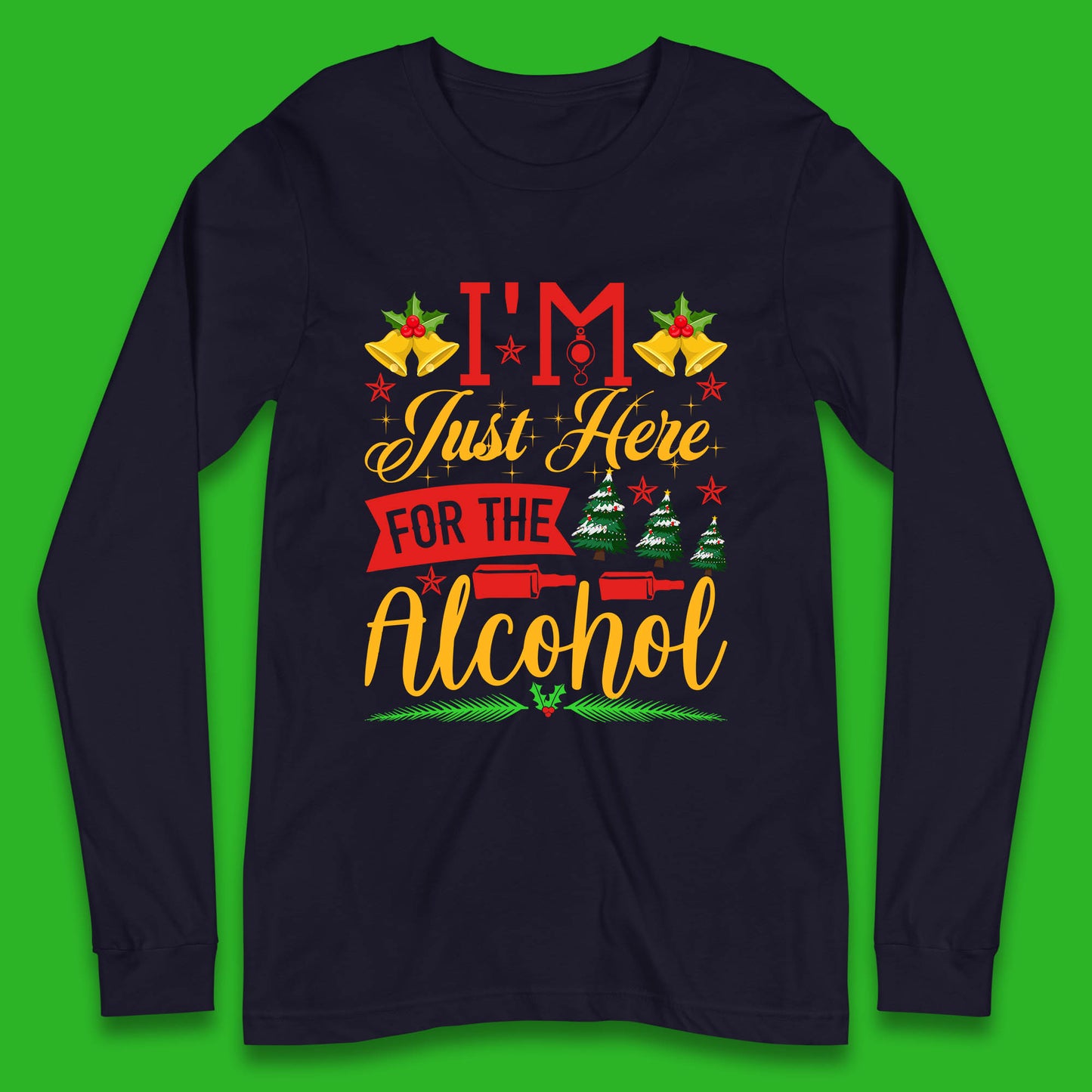 christmas drinking party long sleeve t shirt