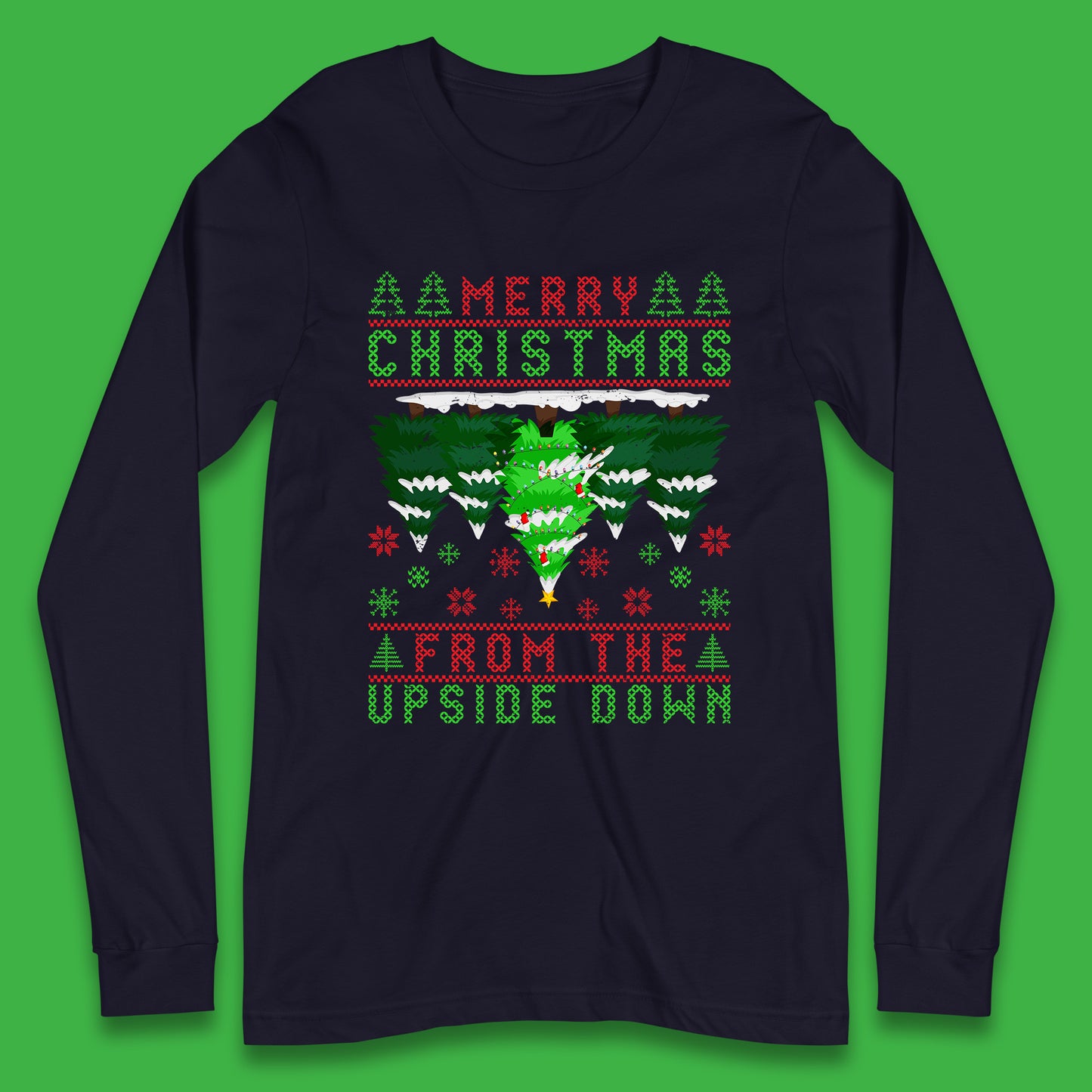 merry christmas from the upside down tree t shirt