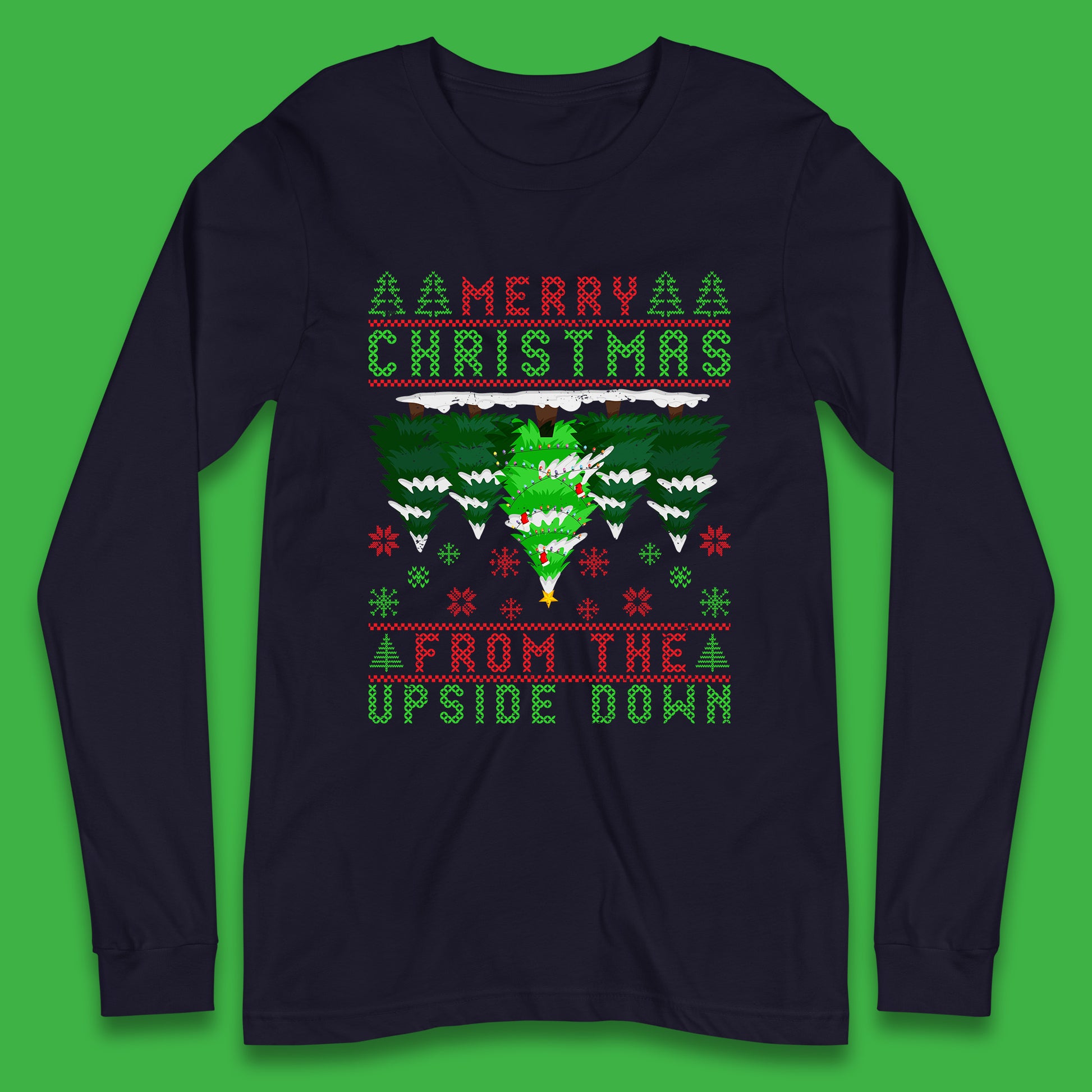 merry christmas from the upside down tree t shirt