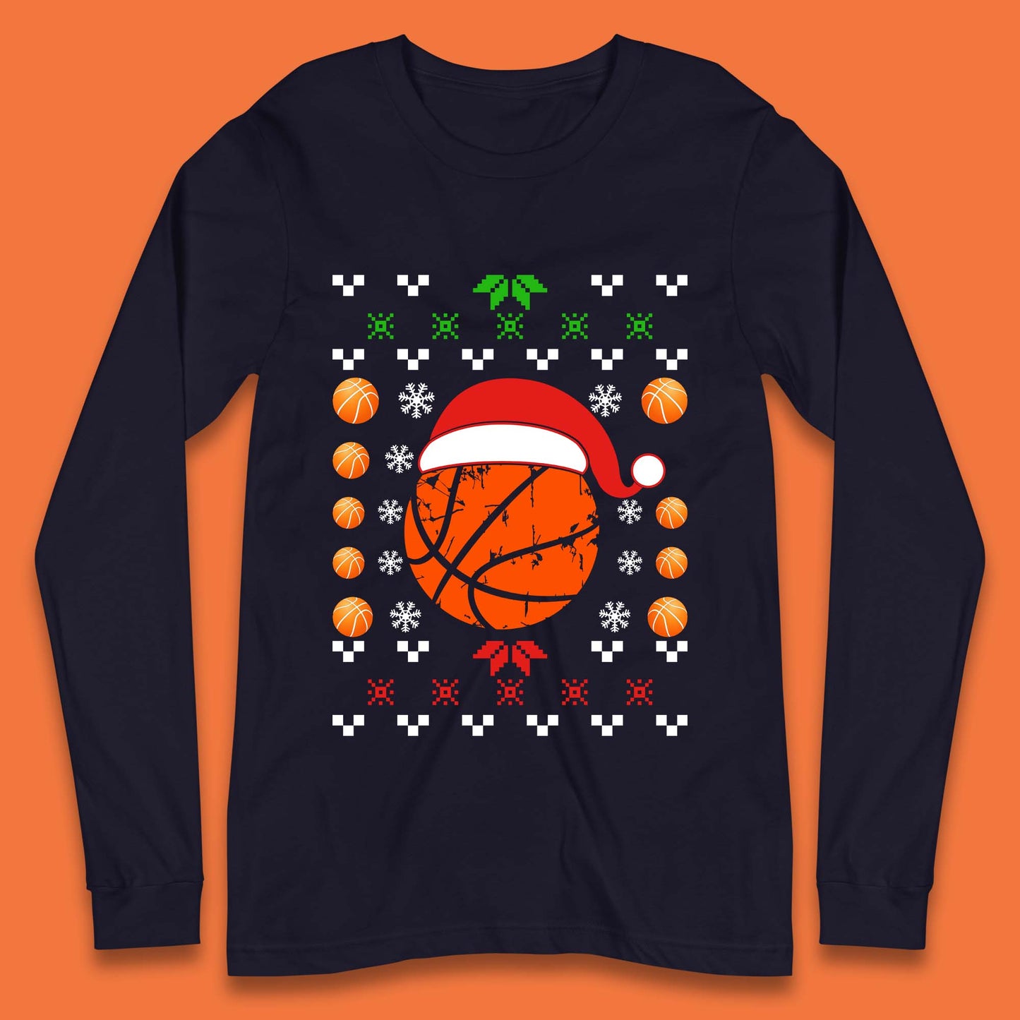 Basketball Christmas Long Sleeve T-Shirt