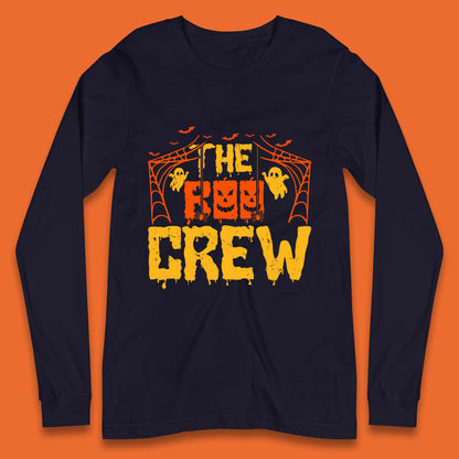 The Boo Crew Halloween Horror Spooky Boo Squad Matching Halloween Costume Long Sleeve T Shirt