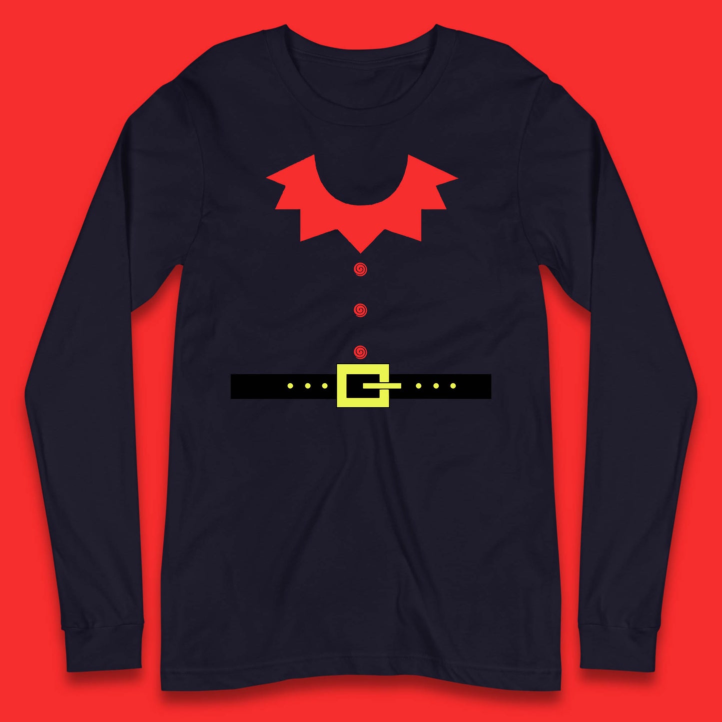 christmas elf costume long sleeve t shirt