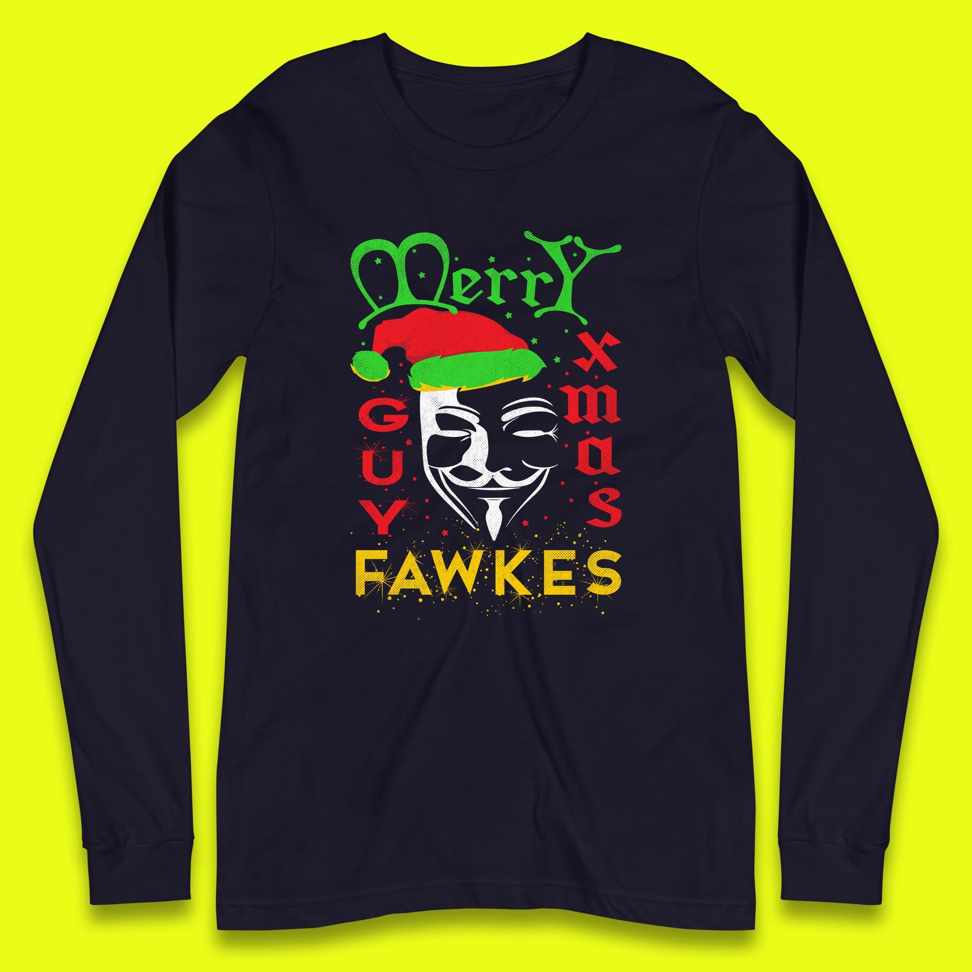 anonymous mask christmas long sleeve t shirt