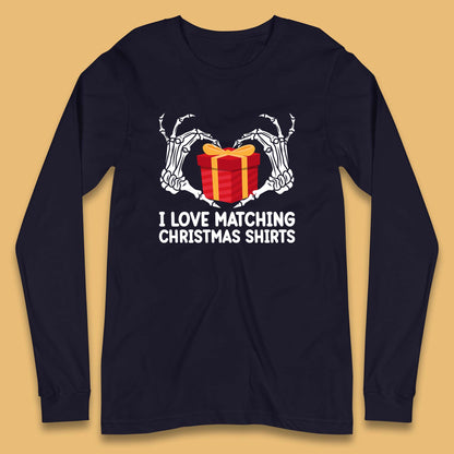 skeleton hands gift box christmas long sleeve t shirt