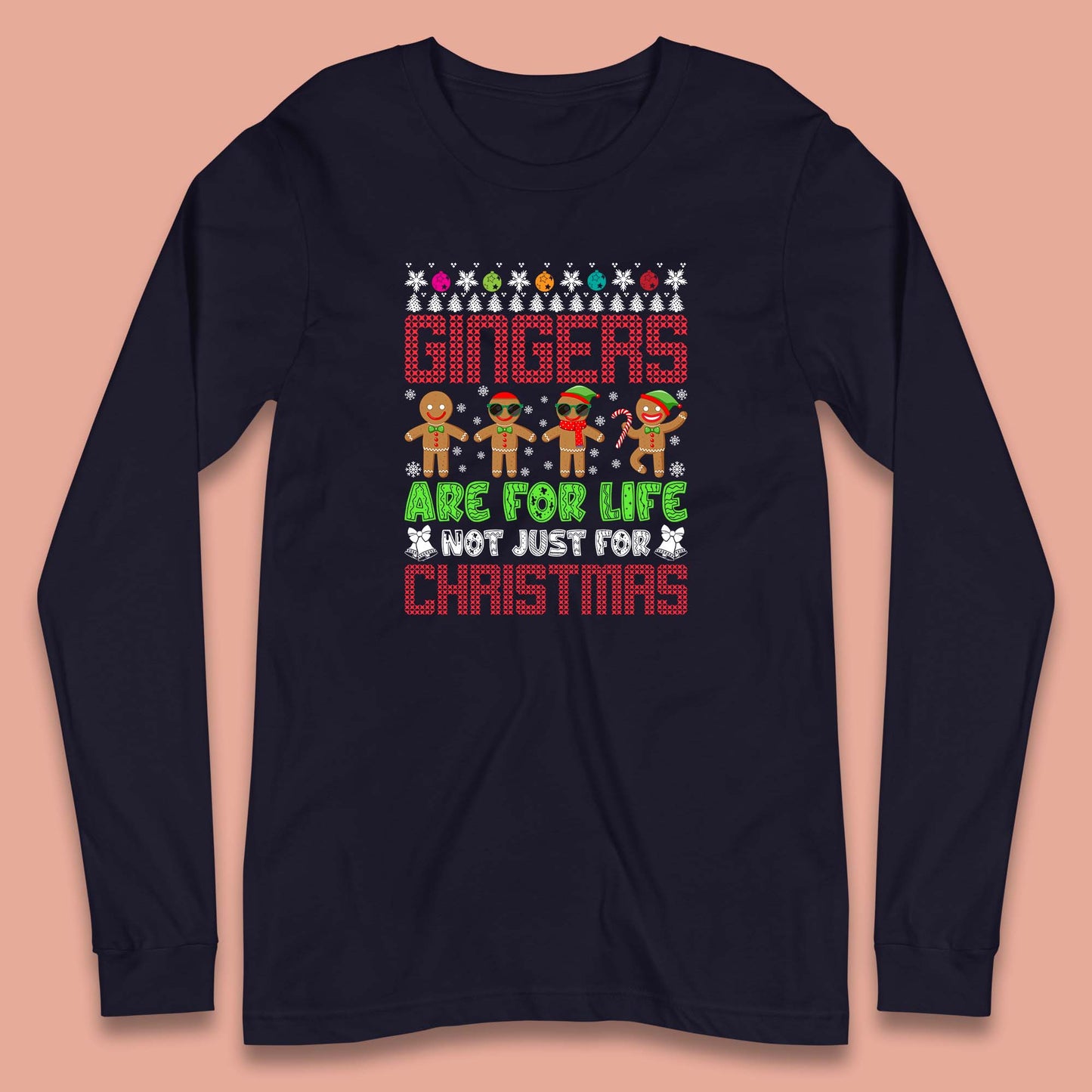 christmas gingerbread long sleeve t shirt