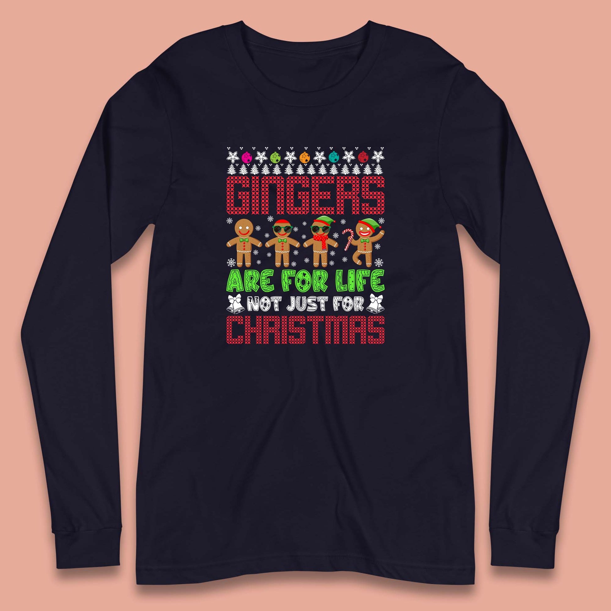 christmas gingerbread long sleeve t shirt