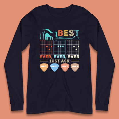Personalised Best Guitar Dad Long Sleeve T-Shirt