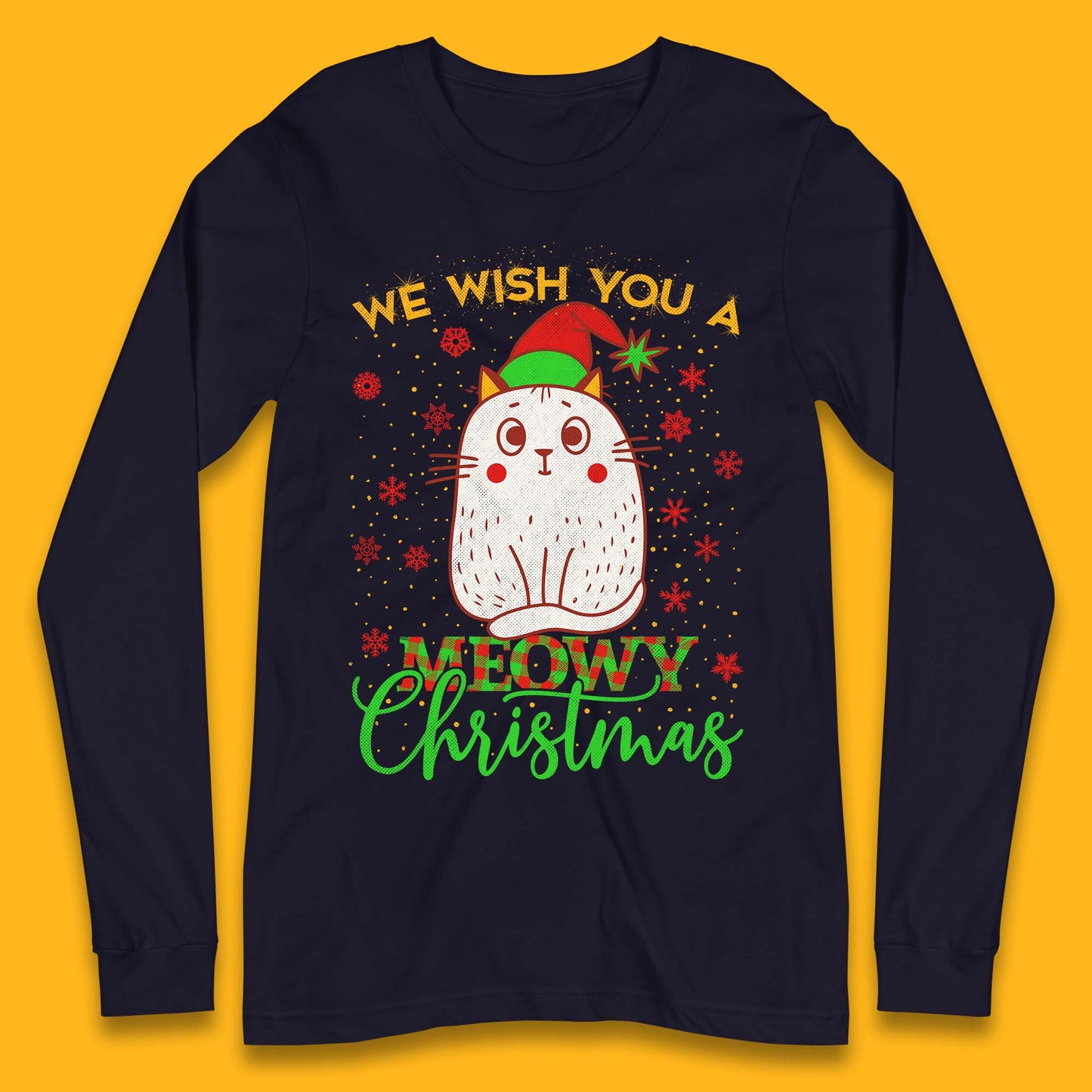 Meowy Christmas Long Sleeve T-Shirt