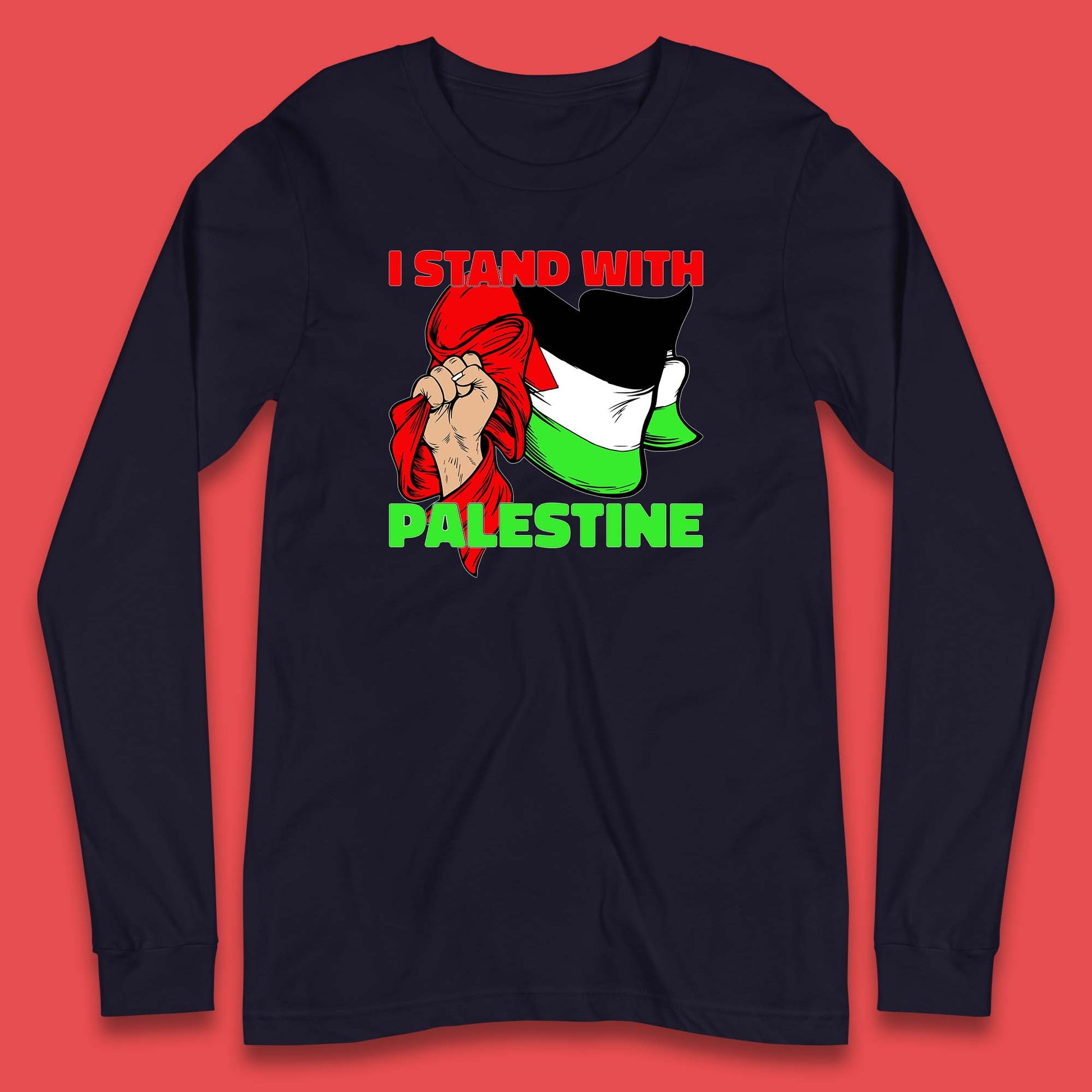 Mens Palestine Long Sleeve Top