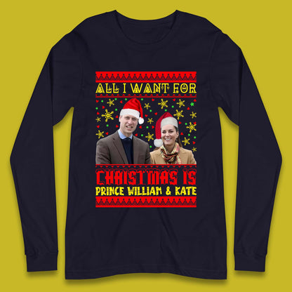 Prince William & Kate Christmas Long Sleeve T-Shirt