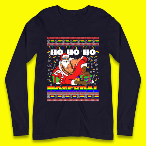 Ho Ho Ho Homosexual Christmas Long Sleeve T-Shirt